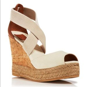 Tory Burch Peep-Toe Cork Wedge